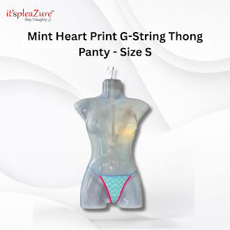 ItspleaZure Mint Heart Print G-String Thong Panty - Size S