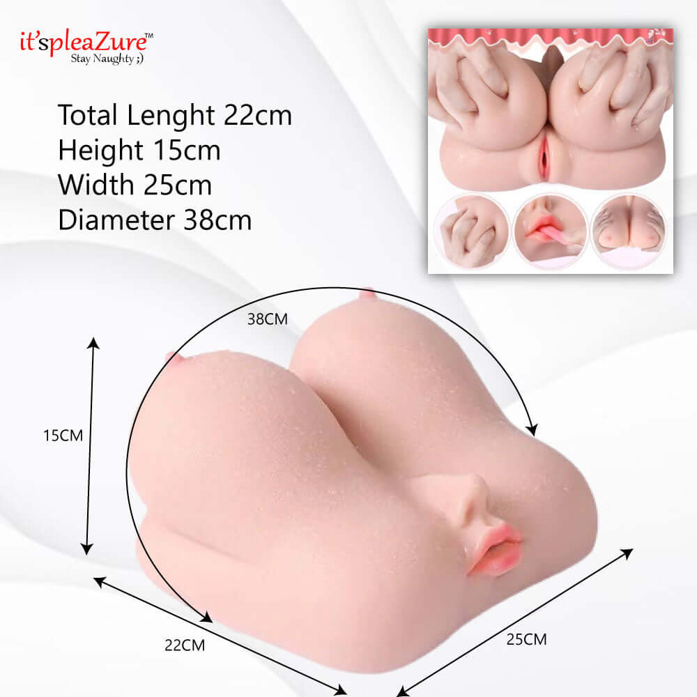 Silicone 4 in 1 Mini Sex Doll with Silicone Breast & Vagina from Itspleazure