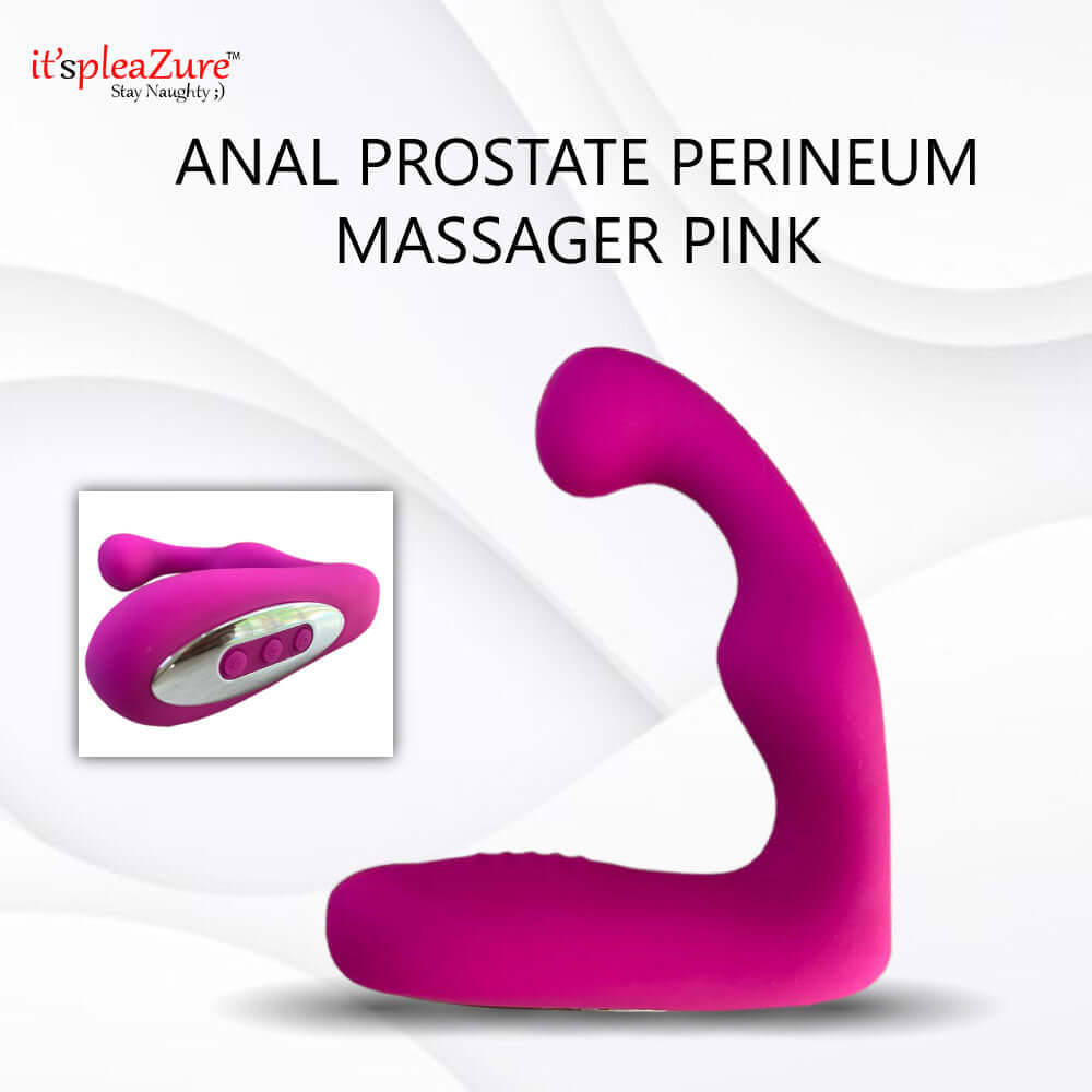 Double Anal Prostate Perineum Pink massager from Itspleazure
