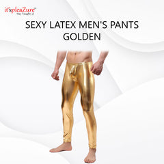 Sexy Latex Men's Pants Golden for at itspleaZure