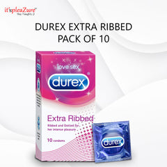 Ribbed condom by Durex on Itspleazure