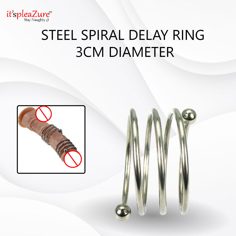 Itspleazure Steel spiral Ring Ring for Sex 