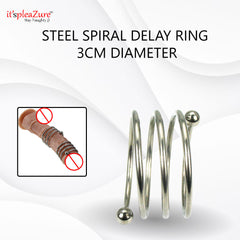 Itspleazure Steel spiral Ring Ring for Sex 
