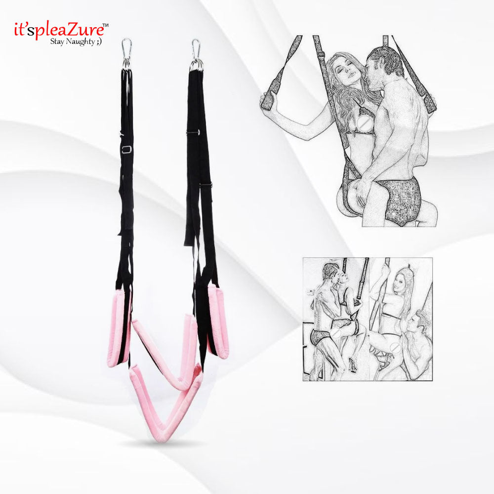 Heavy Duty Pink Bondage Sex Swing Set from ItspleaZure