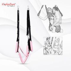 Heavy Duty Pink Bondage Sex Swing Set from ItspleaZure