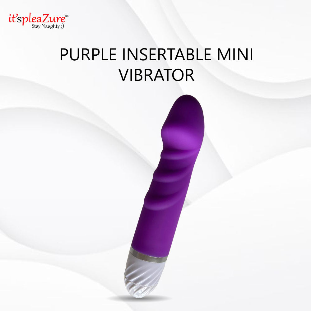 Itspleazure Purple Dildo wand Silicone Insertable Vibrator  
