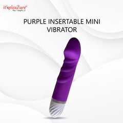 Itspleazure Purple Dildo wand Silicone Insertable Vibrator  