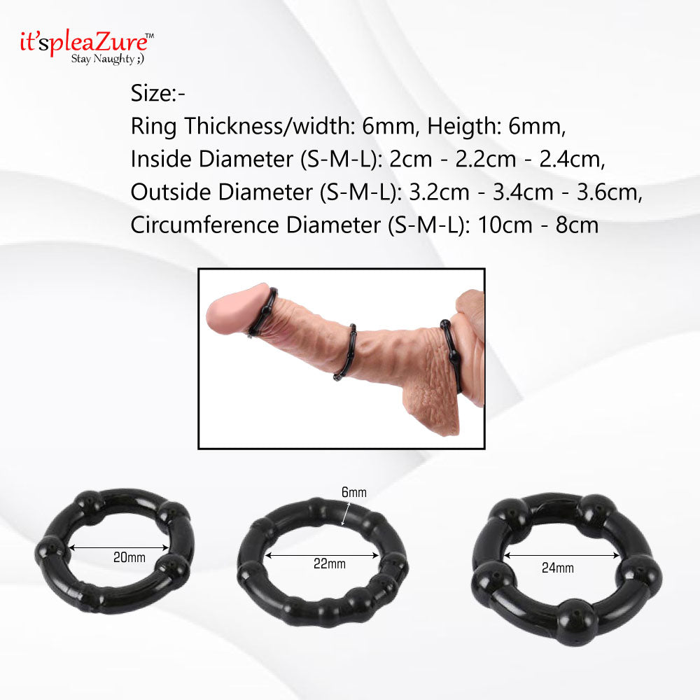Itspleazure Black Silicone Cock Ring 