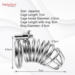 Birdcage Steel Men's Chastity Device at Itspleazure