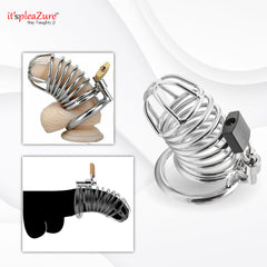 Birdcage Steel Men's Chastity Device at Itspleazure