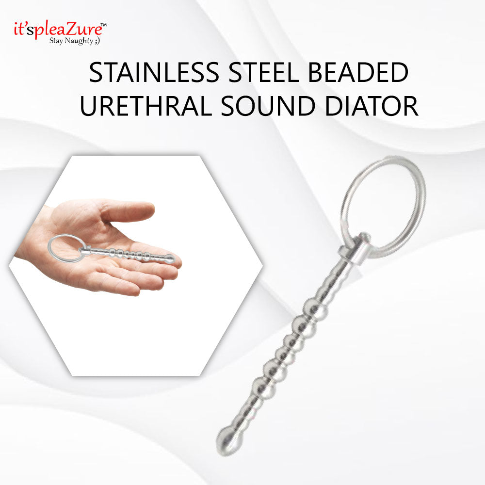ItspleaZure Stainless Steel Beaded Urethral Sound Dilator