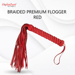 Red braided Premium Flogger at Itspleazure