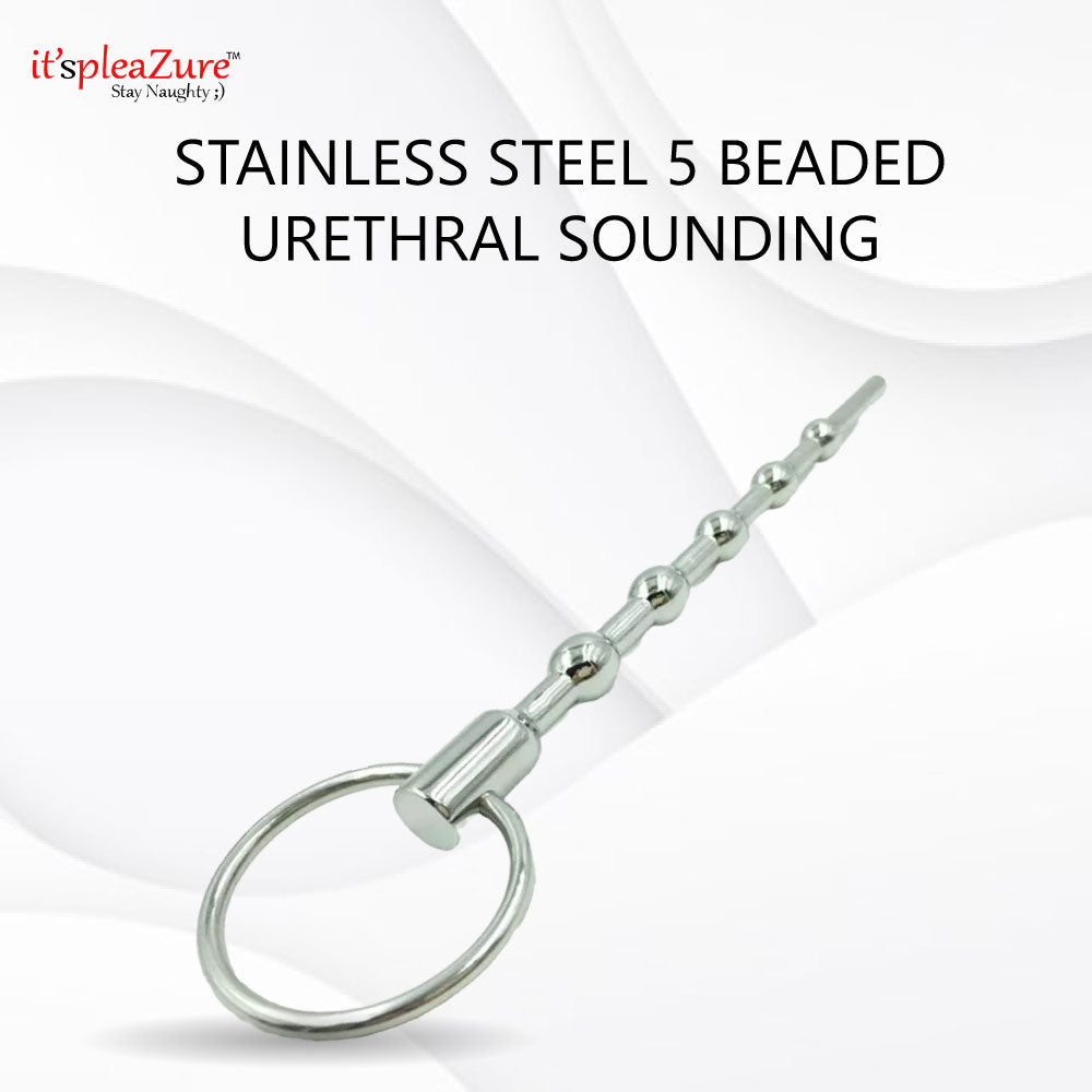 ItspleaZure Stainless Steel 5 Beaded Urethral Sounding