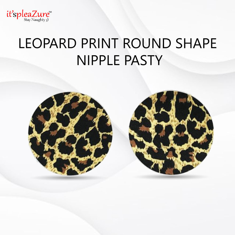Leopard Print Round shape Satin Nipple Pasty for Women at Itspleazure