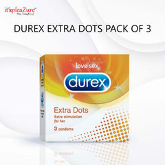 Durex Extra Dots Pack of 3 Condoms from Itspleazure