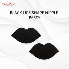 Black Lip shaped Nipple Pasties by Itspleazure
