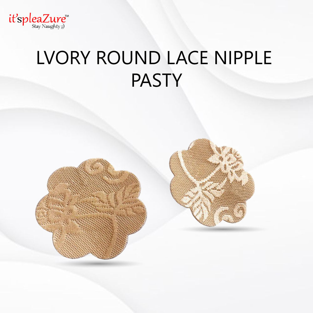 Ivory Round Lace Nipple Pasty by Itspleazure