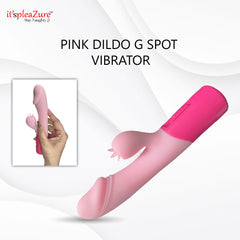 Itspleazure Pink Tickling Dildo Vibrator 