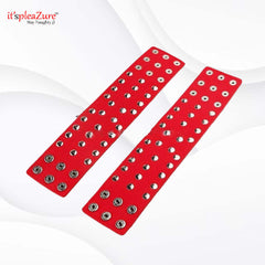 Heavy Duty Riveted Red Ankle Cuffs from Itspleazure