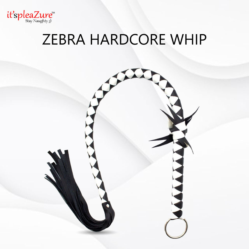 Zebra Print Hardcore Mini Whip by Itspleazure