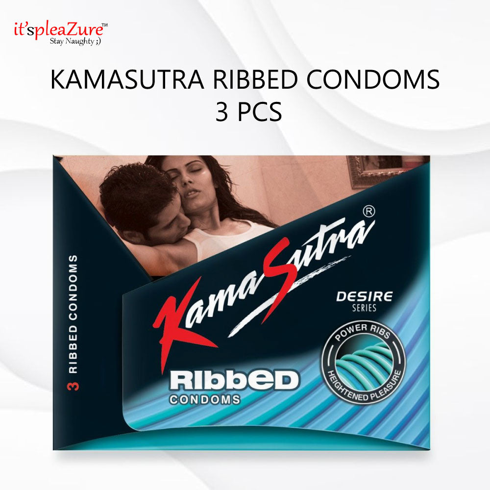 Kamasutra ribbed Condom pack 3