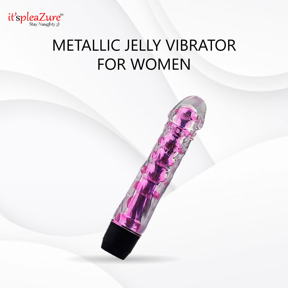 Metallic jelly Vibrator on Itspleazure  