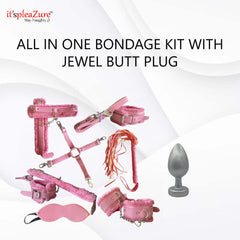 Pink Butt Plug Couple Bondage Kit on Itspleazure
