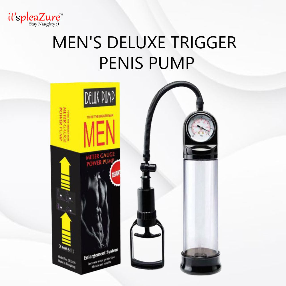 it'spleaZure Deluxe Penis Pump with meter gauge - Men's enlargement system with trigger mechanism