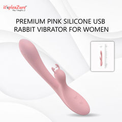 it'spleaZure pink rabbit vibrator - dual stimulation USB rechargeable