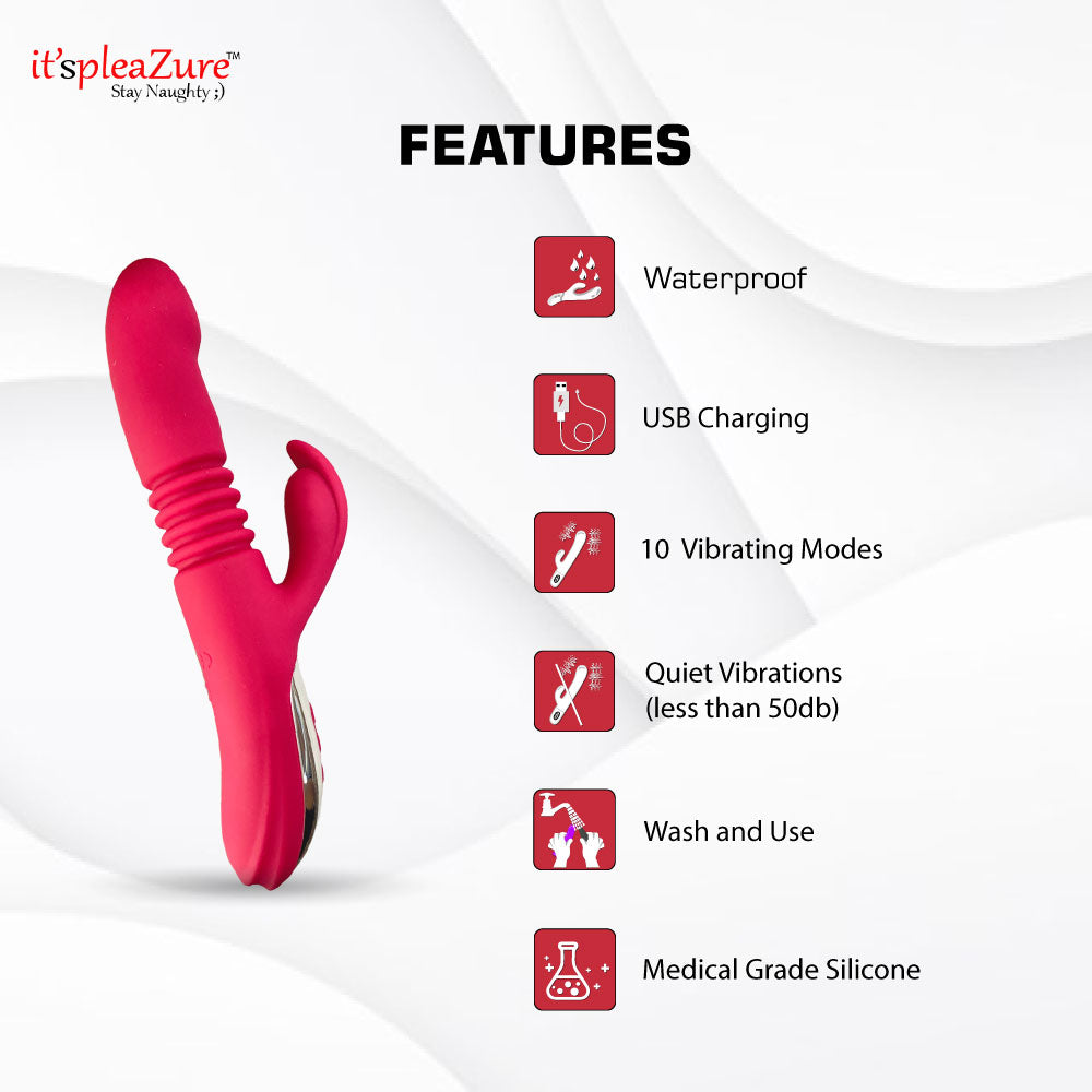Features: Waterproof, USB charging, 10 vibration modes, medical-grade silicone