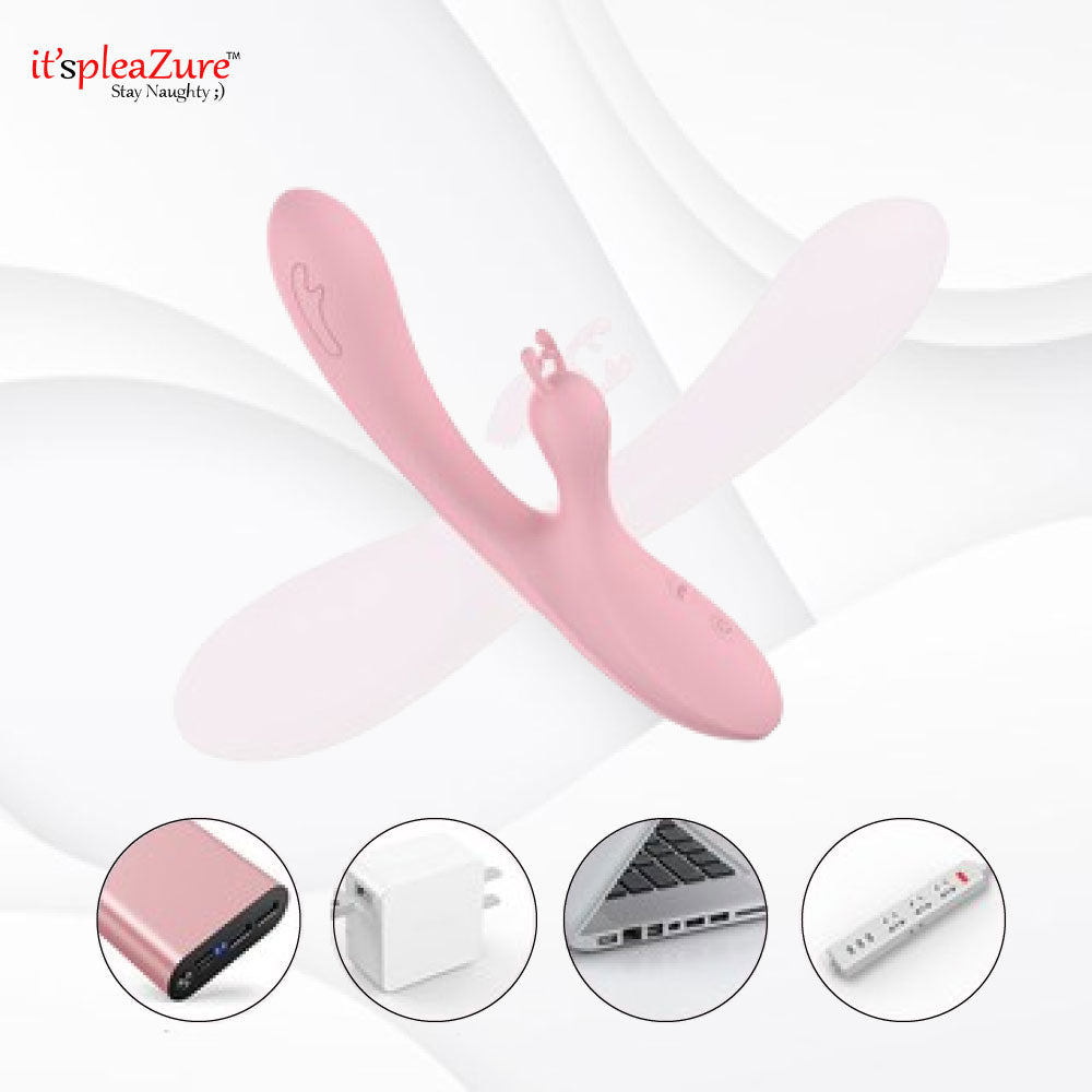 Premium pink silicone rabbit vibrator by it'spleaZure