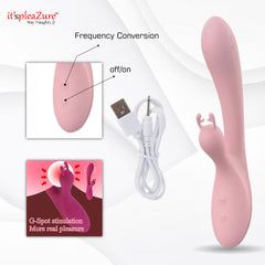Close-up of G-spot stimulator tip with power button