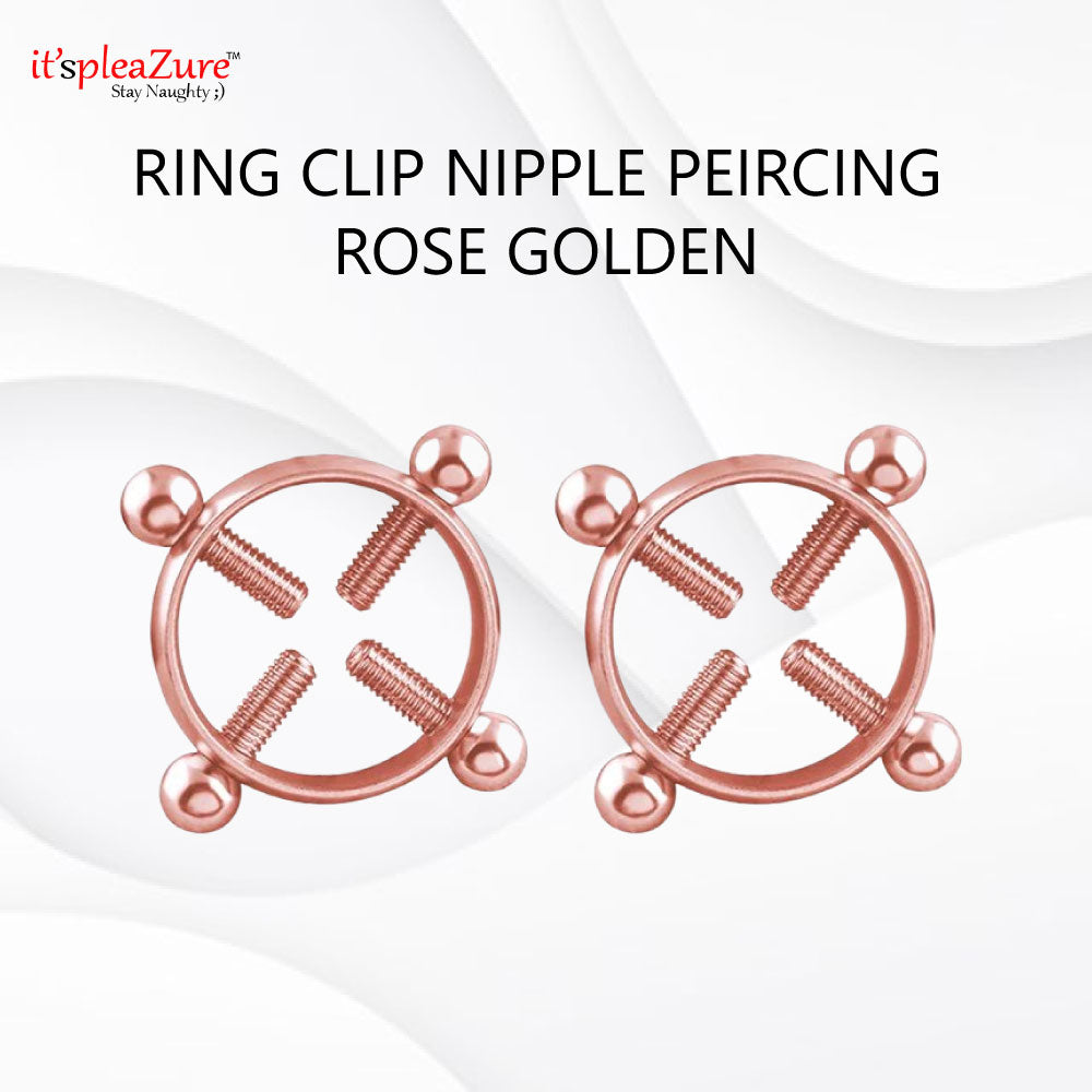 Buy Rose Gold Clip Nipple Ring - No-pierce stainless steel jewelry