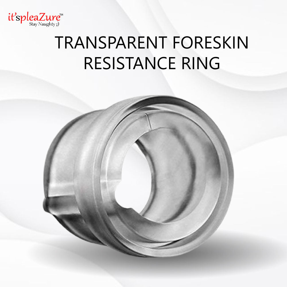 Black Silicone Transparent Foreskin Penis Ring at Itspleazure