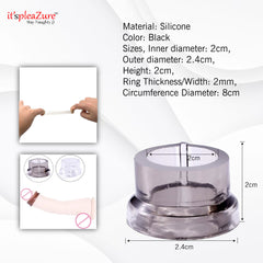 Black Silicone Transparent Foreskin Penis Ring at Itspleazure