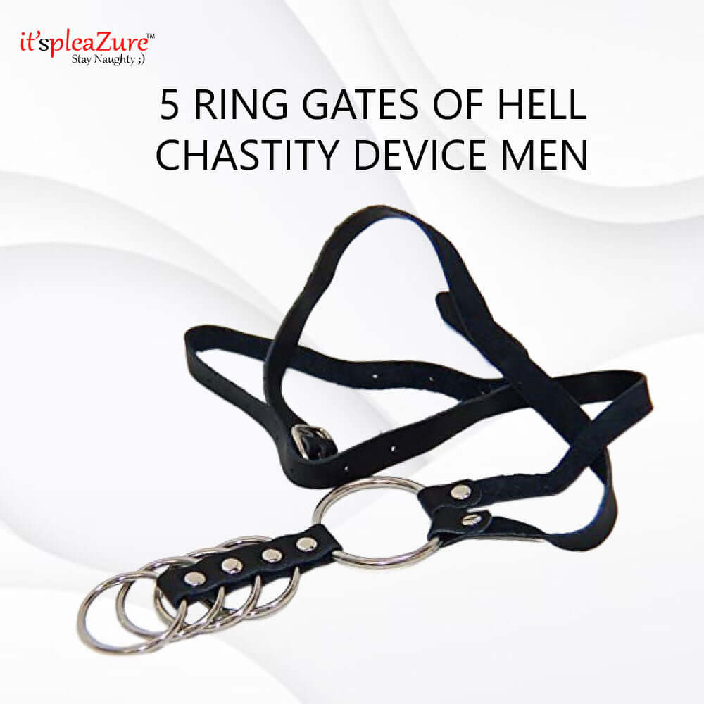 ItspleaZure 5 Ring Gates of Hell Chastity Device for Men