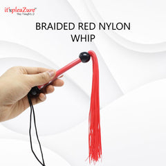 Red Braided Mini Nylon Whip Bondage product at Itspleazure
