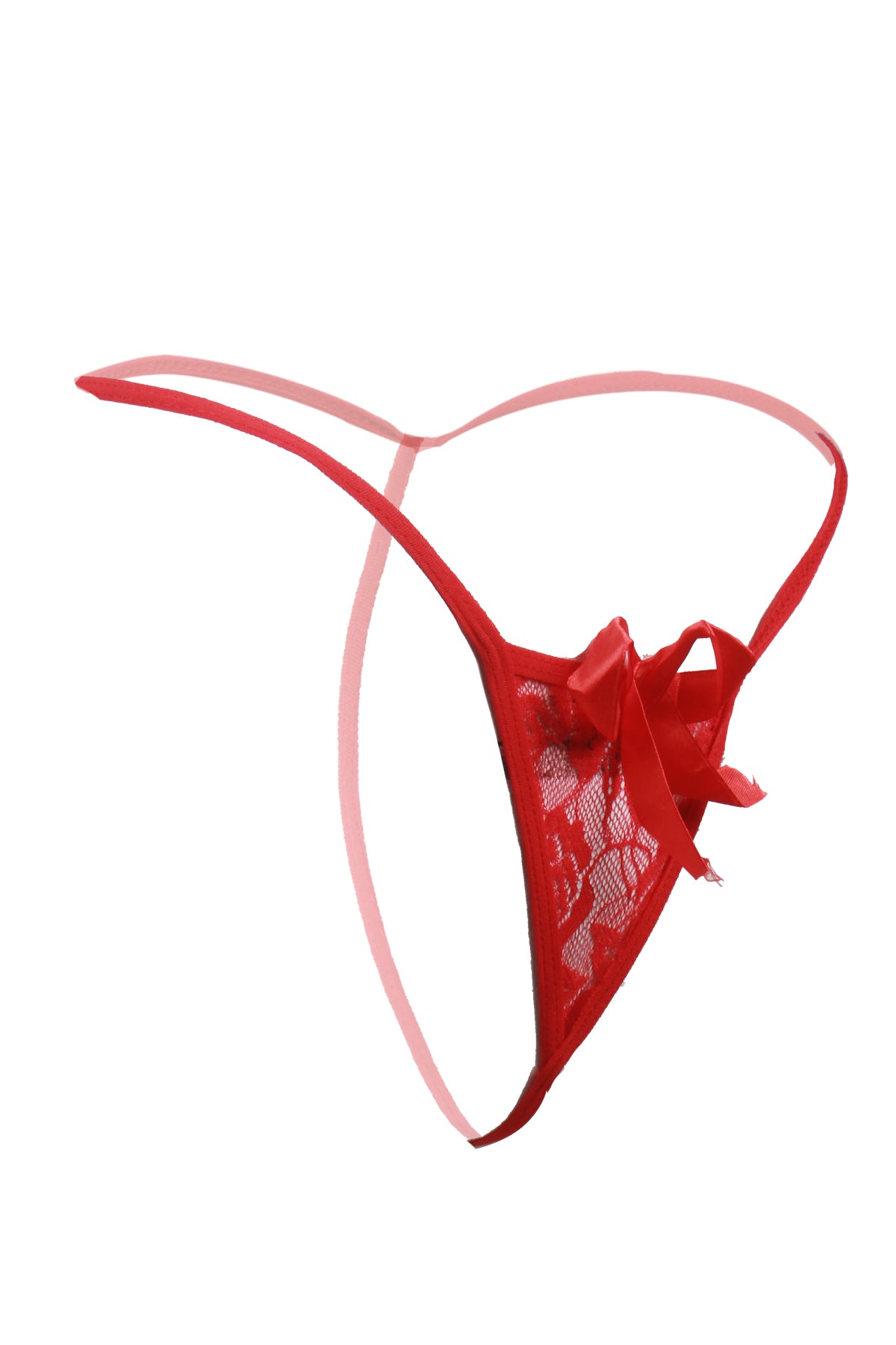 Itspleazure Ribbon Thong for Women - Red