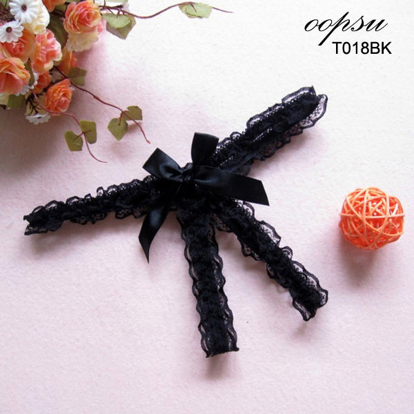 Black Open Crotch Defining Thong for Women at ItspleaZure