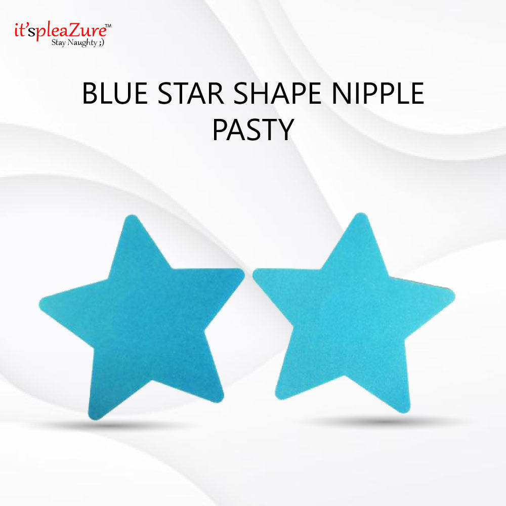 Blue breast nipple covers on Itspleazure 