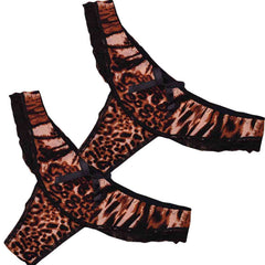 ItspleaZure Women's Leopard Print Thong Regular Fit Underwear (Pack Of 2)