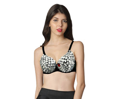 ItspleaZure Women Rhinestone with Red Crystal And Pearl Bra for  at itspleaZure