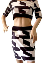 ItspleaZure Women's Abstract Polygons Bodycon Printed Dress for  at itspleaZure