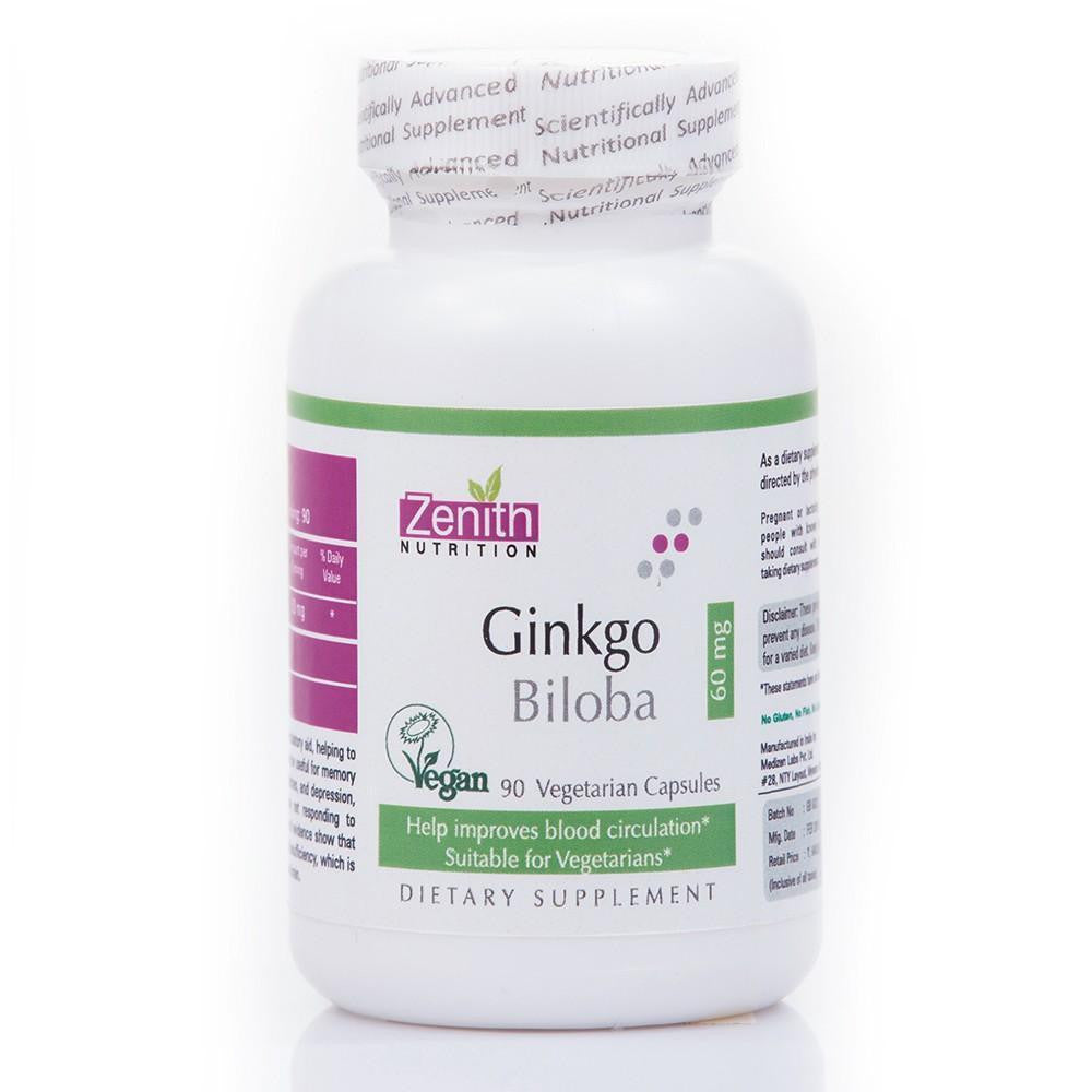 Zenith Ginkgo Biloba 60mg 90 Capsules (Erectile Dysfunction) for at