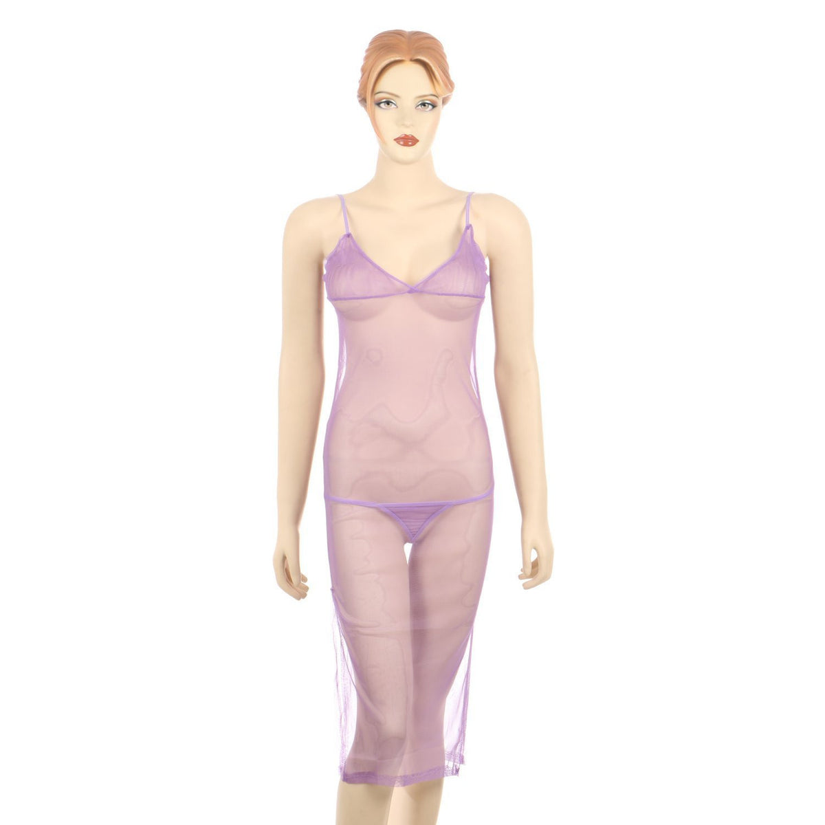 Itspleazure women sexy Long see through Purple Gown for  at itspleaZure